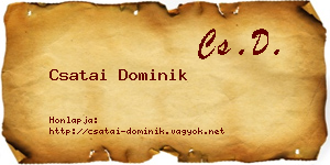 Csatai Dominik névjegykártya