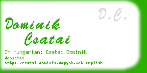 dominik csatai business card